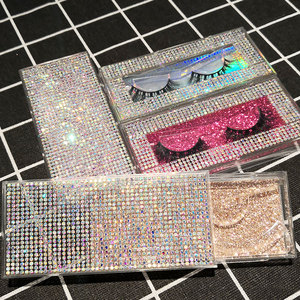 Custom Magnetic Eyelash Box Vendor Luxury Pretty Shape Eyelash Boxes Dripping Glitter Eyelash Box