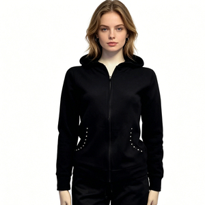 Custom Logo Bling <b>Rhinestone</b> Angel Wings Full Zip Up Hoodie Oversized Cyber Y2K Zip Up <b>Jacket</b> Y2K Streetwear Women Hoodie - Product Image 3