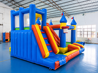 Château gonflable commercial JIALE en PVC avec toboggan, idéal pour la location événementielle, avec souffleur inclus, installation facile, taille personnalisable