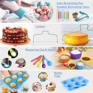 Juego <span class=keywords><strong>de</strong></span> soporte para pasteles <span class=keywords><strong>de</strong></span> 342 piezas con moldes para pasteles <span class=keywords><strong>de</strong></span> silicona, plato giratorio, herramientas para hornear para amantes <span class=keywords><strong>de</strong></span> los pasteles - Product Image 3