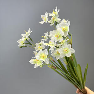 Q282 2023 nuovo Design fiori artificiali narcisi stile pastorale narcisi simulazione di narcisi decorazione di nozze per la casa - Product Image 4