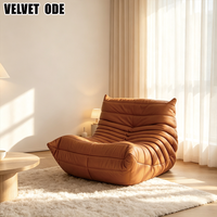 Fauteuil Caterpillar Pinwale à base sans pieds, sommet pointu, surpiqûres, entretien facile, charme rétro, pour espace de vie, direct usine