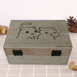 Solid Wood <b>Rectangular</b> Storage Box Lockable Jewelry <b>Watch</b> Eyewear Desktop Packaging Box 0.8cm Thickness Rectangle Shape - Product Image 2