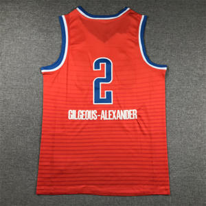 Grosir 2026 2 # Gilgeous-Alexander 7 # Holmgren 8 #   Jersey Bordir Pemain Pria dan Remaja Williams Jersey Basket Amerika - Product Image 4