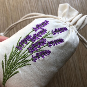 Sac d'emballage en coton mousseline avec cordon de serrage, logo brodé personnalisé, pochette d'emballage cadeau en coton - Product Image 6