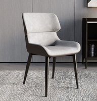 Prix de gros d'usine Chaises confortables en cuir pour restaurant Ensemble de chaises de salle à manger moderne pieds en métal pour meubles de salle à manger