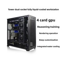 Serveur IA de pointe avec tour de refroidissement liquide 4-GPU RTX 5090 Pro 6000, prêt à l'emploi pour la recherche IA et l'entraînement de modèles