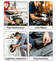 Endoscope industriel P80 avec écran HD de 4,3 pouces, caméra endoscopique étanche de 8 mm pour la réparation automobile et l'inspection des canalisations d'égouts