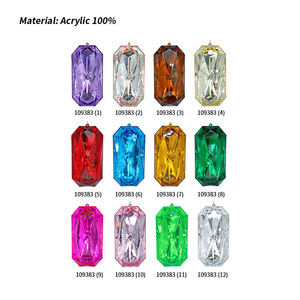 อัญมณีอะคริลิกขนาดใหญ่ รูปทรงสมบัติโจรสลัด หลากสี ประดับเพชรระยิบระยับ ของตกแต่งบ้านสำหรับเทศกาลคริสต์มาส - Product Image 6