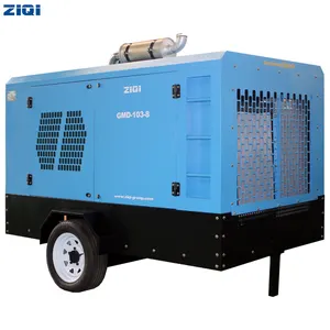 260 hp professional service mobile diesel electric screw air compressor for jackhammer with Yuchai diesel engine