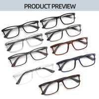 Gafas Ópticas TR 90 Precio de Fábrica, Montura de Gafas para Hombre y Mujer, Gafas Anti Reflejos, Gafas Cuadradas de Metal TR90 Baratas