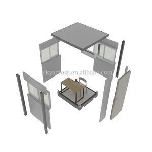 Cabane en métal sûre élégante boîte de sentinelle kiosque temporaire Portable cabine de sécurité petite maison de garde extérieure cabine de sécurité moderne - Product Image 6