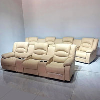 Modernes Heimkino Single Multifunktion ales elektrisches Sofa Top Layer Rindsleder Echtes Leder Holz Direct Factory Sale Space