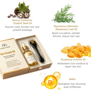 Marca Privada, Aceite Natural de Romero, Ricino y Almendras de 50 ml, Sérum para el Cuidado del Cuero Cabelludo para Hombres y Mujeres, Tratamiento Capilar, Aceite para el Crecimiento del Cabello - Product Image 3