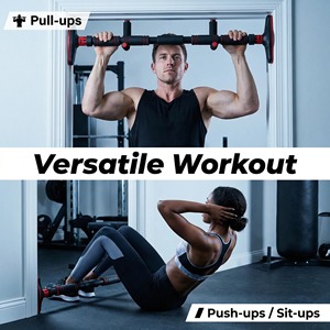 Barra de dominadas multifuncional para <span class=keywords><strong>puerta</strong></span>, barra horizontal para fitness, altura ajustable, instalación sin tornillos para uso doméstico - Product Image 2