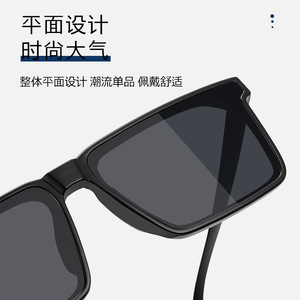 Sunglasses <b>Black</b> <b>Frame</b> Resin Lens UV400 Protection Unisex Outdoor Fashion Driving Cycling Sun Protection - Product Image 4