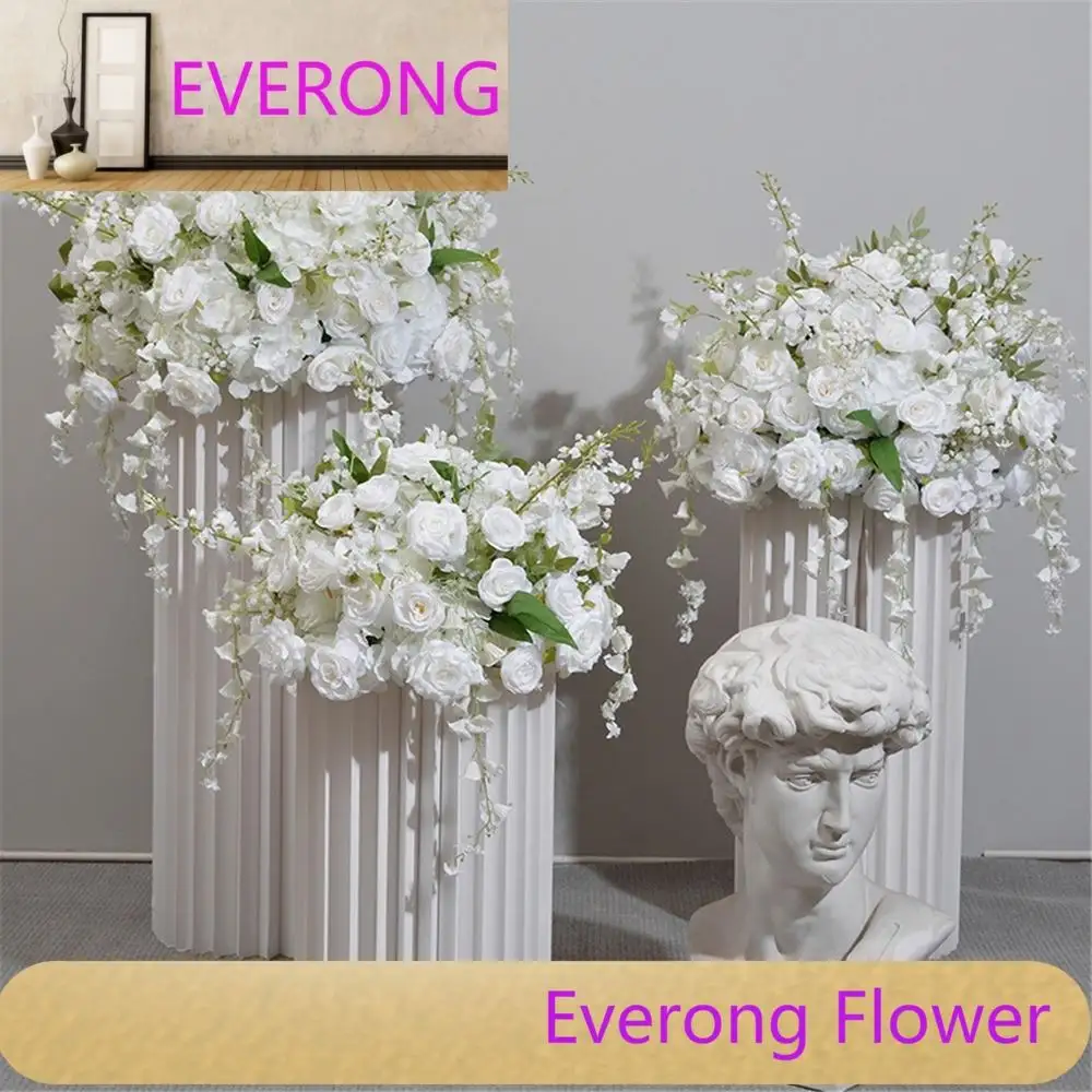 EVERONG-F462-novel di design per matrimonio centrotavola palla fiori fiori artificiali per decorazione decorazione festa di nozze