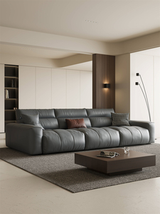Divano Sezionale Mufang di Lusso Moderno in Vera Pelle Bianca di Alta Qualità, Set <span class=keywords><strong>Arredamento</strong></span> Eco-Friendly per Soggiorno Villa - Product Image 3