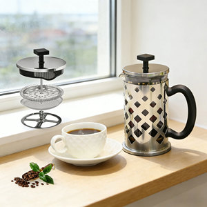 Cafetière à piston française miniature incassable pour usage domestique et voyage, portion individuelle - Product Image 4