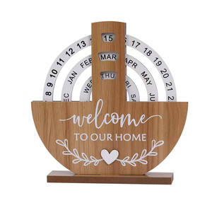 맞춤형 달 모양 원목 만년 달력 - Product Image 6