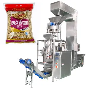 Machine d'emballage automatique volumétrique en tasse de riz, cacahuète, haricot, noix de cajou et sucre en granules, sachet de sel, 1kg, 2kg