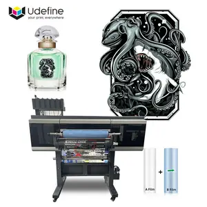 Udefine Nhà Máy 2 trong 1 cup bọc Sticker 24inch UV trực tiếp để phim máy in phun với tự động cán impresora