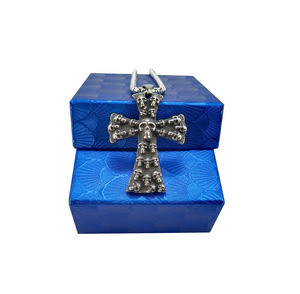 YK Nuova Collana a Forma di Croce per Ragazzi alla Moda, Collana Gotica Retrò in Acciaio Inossidabile con Teschio per Mio Figlio - Product Image 5