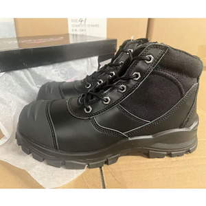 DSF53 <b>Black</b> <b>Working</b> full grain steel toe cap anti smash safety shoes puntuture proof worker ankle <b>boots</b> Coyote brown side zip - Product Image 6