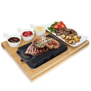 Restaurant Barbecue Basalt Steak Stein zum Kochen, Koch platte und Grill Basalt Kochen Lavast ein