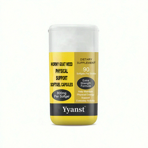 Cápsulas de Epimedium en Gel Suave 800mg 90 Unidades, Suplemento Herbal Natural para Apoyo Físico, Energía Diaria para Hombres, Extracto de Epimedium Vegano - Product Image 1