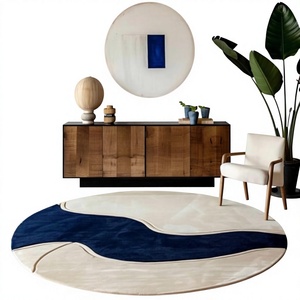 Rectangle Luxury Custom Designed & Size 100% Wool Hand Tufted Loomed <b>Carpet</b> with Latex Backing From Indian Textiles H/L - Product Image 1