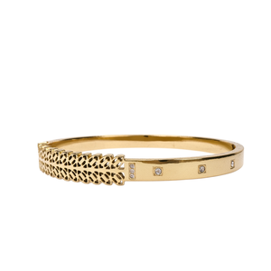 Brazalete de Diamantes en Acero Inoxidable 316L con Baño de Oro PVD, Joyería Sostenible y Resistente para Mujer - Product Image 2