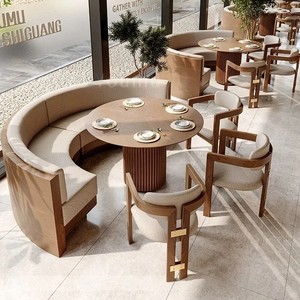 Canapé de salle à manger moderne et écologique de haute qualité OEM ODM, durable, en bois, pour <span class=keywords><strong>restaurant</strong></span>, centre commercial, hôtel - Vente directe usine - Product Image 3