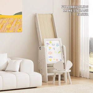 בייבי שקופית בטוחה 4 ב 1 ילדים לשחק סט עם שקופיות ציור צעצועים בניין בלוקים שולחן מחקר שקופית ילדים לשחק מקורה - Product Image 4