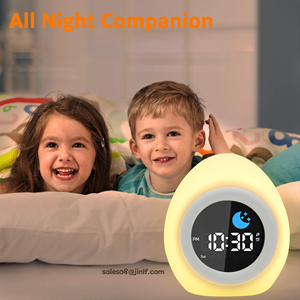 Personalizado cabecera lindo <span class=keywords><strong>Emoji</strong></span> LED lámpara niños altavoz niños despertar sueño entrenador Smart Touch luz Natural amanecer reloj despertador - Product Image 5