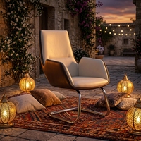 Chaise de bureau ergonomique de luxe avec cuir véritable et mousse haute densité, chaises pivotantes de direction à dossier haut de style européen