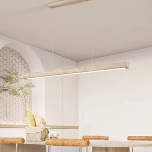 <span class=keywords><strong>Lampadario</strong></span> a Sospensione in Travertino Stile Medievale, Luci LED Circolari per Soggiorno e Sala da Pranzo, Lampadari in Pietra Gialla - Product Image 5
