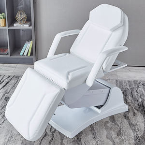 White <b>Synthetic</b> <b>Leather</b> 3 Motor Beauty Massage Bed/Table Stainless Steel Frame Customizable Facial Tattoo Bed for Hotel Bedroom - Product Image 4