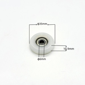 Poulie en nylon de 35 mm de diamètre, 10,9 mm de largeur, alésage de 6 mm pour roulettes de porte et de fenêtre - Product Image 1