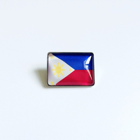 Badge en émail personnalisé avec drapeau des Philippines, broche en métal pour souvenir de voyage, Journée nationale, événement sportif et cadeau pour les activités caritatives