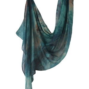 Hijab imprimé malaisien en modal, bleu encre, respirant, anti-UV, long châle en soie, nouveau design, modèle 2026, hijab imprimé - Product Image 5