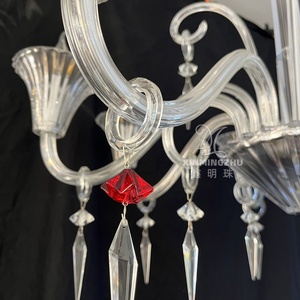 Lustre de salon moderne français Mille Luminaire en verre à hauteur réglable à LED pour le salon Hôtel-Nightes Kichron - Product Image 5