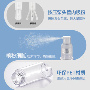 Jm Powder Sprayer <b>Bottle</b> 120ml Fine <b>Mist</b> Spray For Talcum Baby Powder Customizable Design - Product Image 5