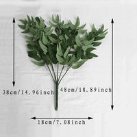 LUYI Vente chaude : un bouquet de feuilles d'orme artificielles en soie pour la décoration de mariages, de maisons, d'extérieur et d'intérieur
