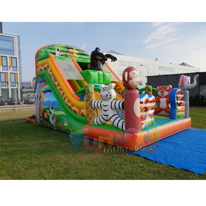 Mini toboggan gonflable parc animaux, jeux de diapositives gonflables, bon marché, vente en gros - Product Image 6
