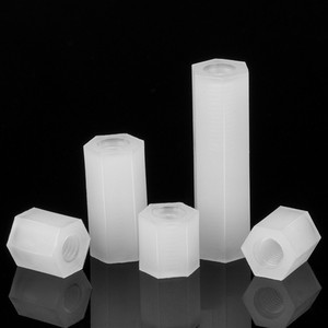 NINDEJIN Factory Price High Quality <b>Spacer</b> White Black Standoff M2 M2.5 M3 M5 Various Metric Sizes Nylon Female Female 4-100mm - Product Image 2