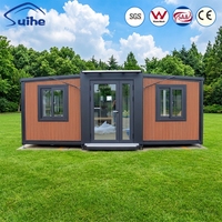 Casas Contenedor Prefabricadas Plegables de 20 y 40 pies, 2 Dormitorios con Cocina y Sala de Estar, Edificio Moderno para Oficinas y Hoteles