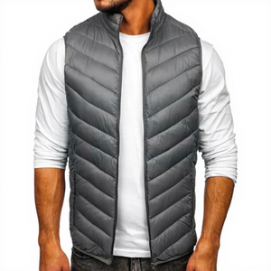Gilet matelassé léger et respirant pour homme, qualité supérieure, sans manches, pour l'automne, avec logo personnalisé, en toile, idéal pour l'extérieur - Product Image 4