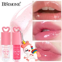 Gloss à lèvres hydratant et repulpant effet éclat, à base d'eau minérale végétalienne, longue tenue, design arc-en-ciel poney cartoon – Meilleure vente