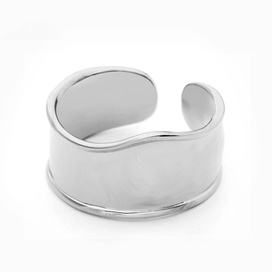 Винтажный комплект колец золотого цвета для женщин, широкий, гладкий, с простой изогнутой поверхностью, инкрустированный камнями, для вечеринок, модные украшения, подарок - Product Image 2